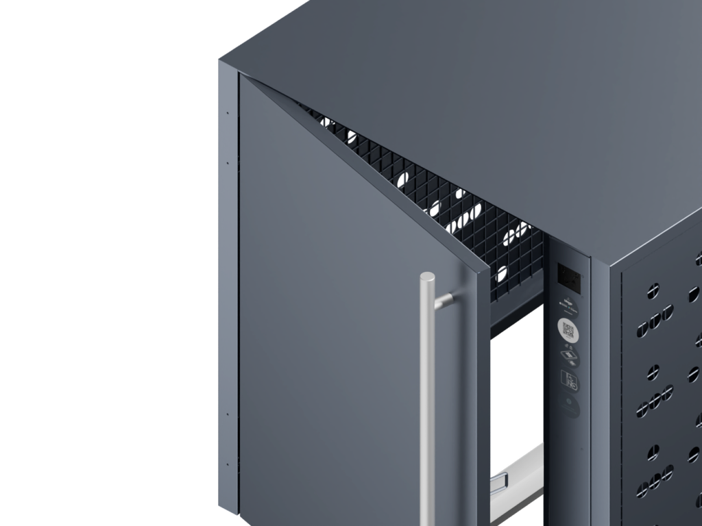 Bikeep smart bike lockers — fully enclosed keyless bike storage